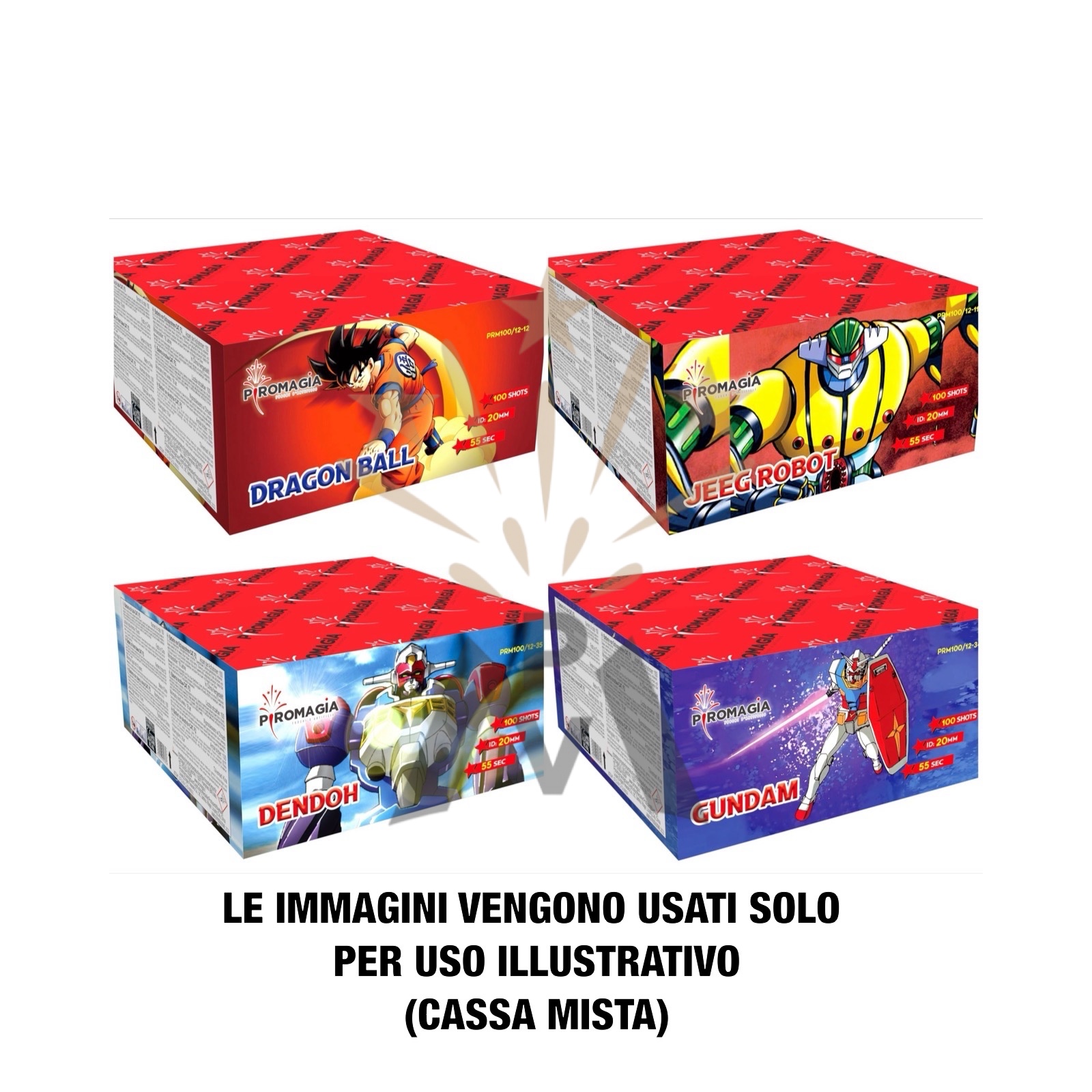 4 PEZZI 100 LANCI PIROMAGIA